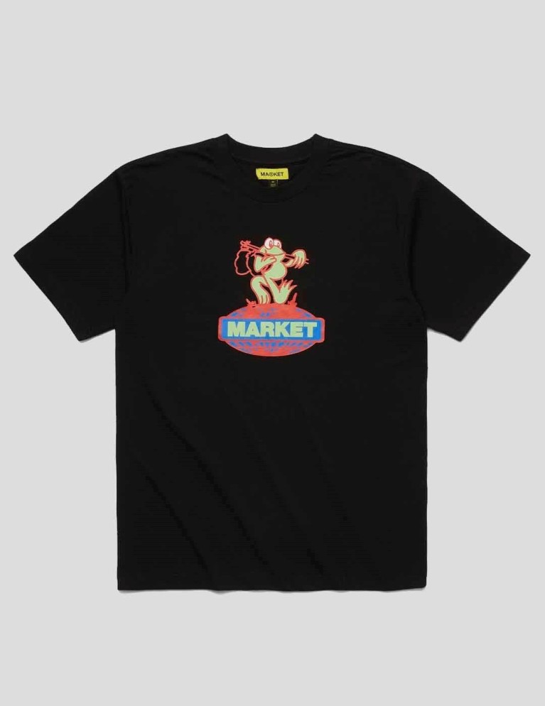 T-shirt MARKET gone camping tee black